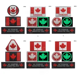 3 шт. канадский флаги кленовый лист вышивка патч Военная Мораль патч тактический эмблема аппликация армейские вышитые значки