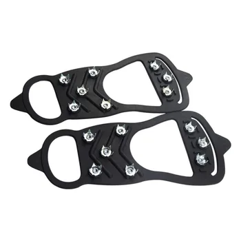

8-Stud Universal Snow Shoe Spikes Grips Cleats Outdoor Ice Crampon Tool Anti-slip Shoes Cover For Winter Climbing Camping