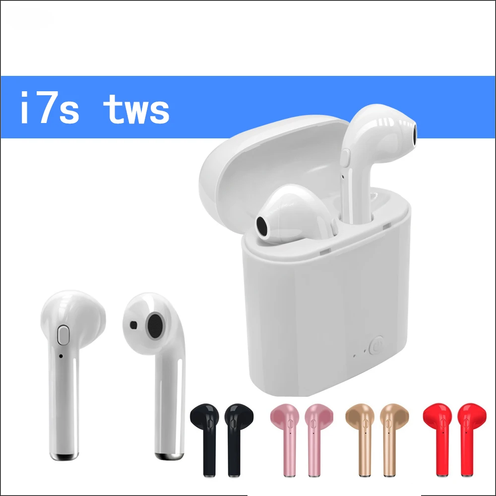 

Hot i7s tws Bluetooth Earphone Surround Sound Wireless Mini Earbuds With Charge Box Mic for All Smart Mobiles not i8 i9s i11 tws