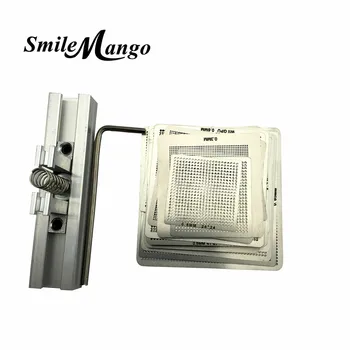 

SmileMango 27pcs BGA Directly Heat Rework Reballing Universal Stencil Template + BGA Reballing Kit Station