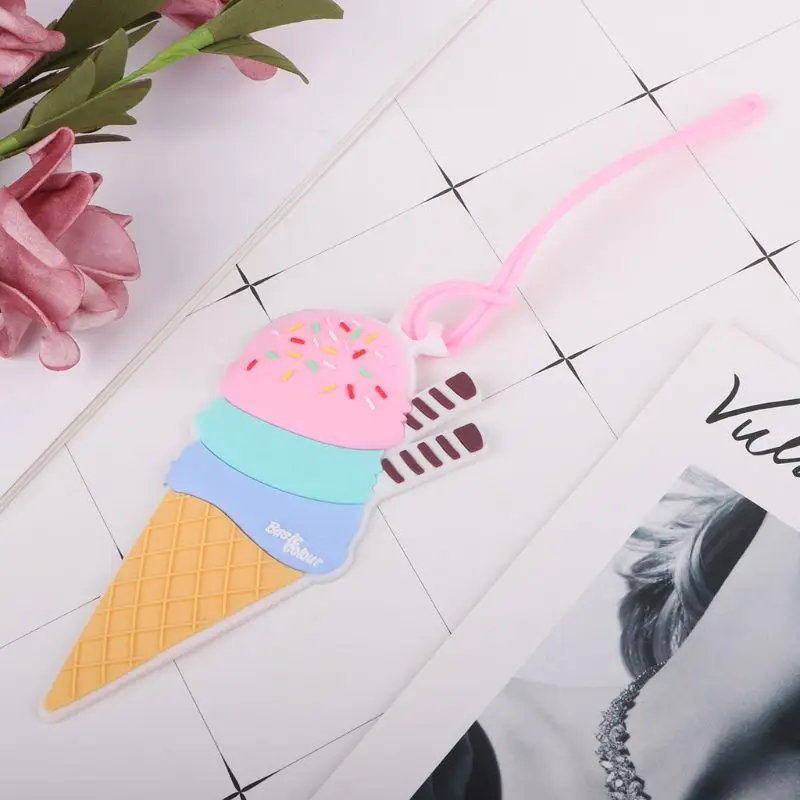 2019 Creative Silicone Ice Cream Luggage Tag Label Strap Suitcase Name ID Address Tags for Travel