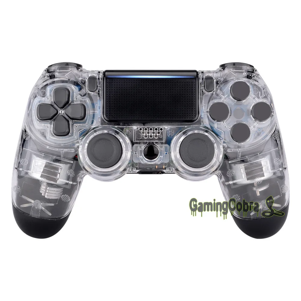 

Transparent Crystal Clear Front Housing Shell Faceplate Cover for Playstation 4 PS4 Slim PS4 Pro Controller - SP4FM01G