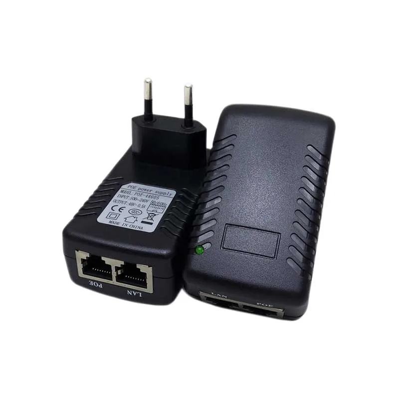 POE инжектор ESCAM 24 В постоянного тока 1 а Вт для IP камеры видеонаблюдения