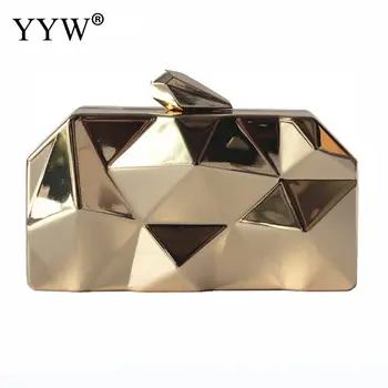

YYW Fashion Handbags Women Pvc Clutches Box Bag Top Quality Mini Party Gold Evening Purse Silver Bags Box Clutch Party Dropship