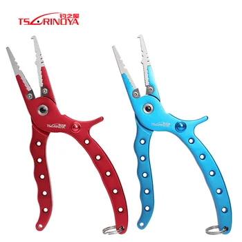 

TSURINOYA Multifunction Fishing Pliers 205mm/134g Aviation Aluminum Fishing Tools Stainless Steel Multifunctional Pesca Tackle