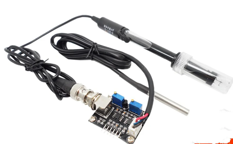 para a Mensuração do Valor Valor de ph com Eletrodo Sensor de Arduino Módulo de Compensação de Temperatura Valor de ph Kit de Detecção de Valor de ph com Eletrodo ph de ph