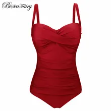 BISEAFAIRY, сексуальный цельный купальник, женский костюм, Летний Пляжный Одноцветный Монокини, одежда для плавания, одежда для плавания, купальные костюмы красного цвета