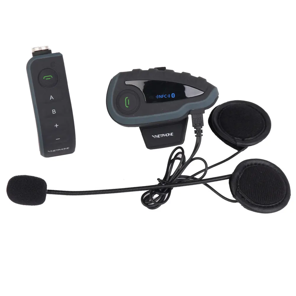 Vnetphone 1200m шлем гарнитура мотоциклетная Интерком Мото Bluetooth интерфон FM 5 человек
