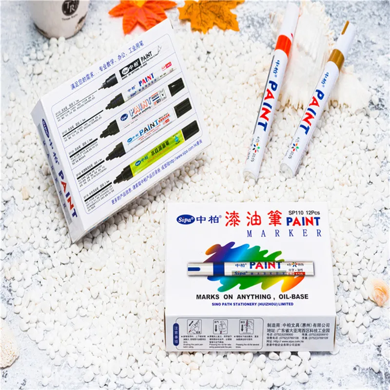 Водонепроницаемый Zhongbai Sp110 Красящие ручки Корея DIY альбом для карт металлическая ручка Touch pen шин ручки Лак масло ручка воском автомобиль аксессуары