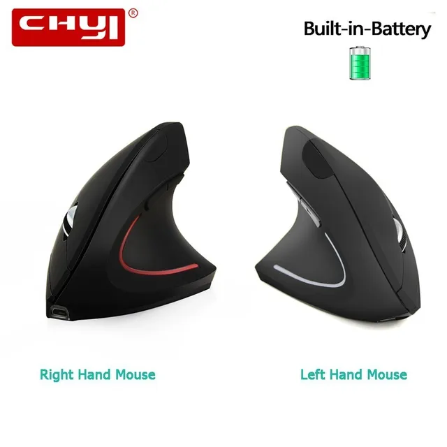 Special Price CHYI Wireless Ergonomic Vertical Mouse Right/Left Hand Computer Gaming Mice 5D USB Optical Mouse Gamer Mause For Laptop PC Game
