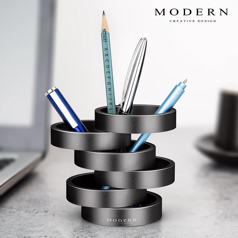 Free Shipping Modern High Grade Aluminum Alloy Creative Pen Holder