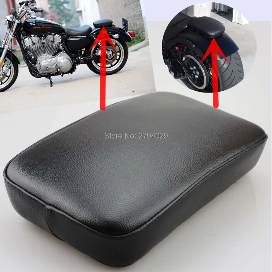 Rectangular Pillion Passenger Pad Seat w// 6 Suction Cup for Harley Custom Chopper
