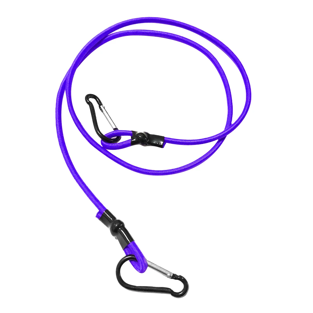 3ft Elastic Kayak Canoe Tow Leash Tow Line Secure Lanyard With 2 Carabiners Kayak Safety Lanyard Kayak Accessories