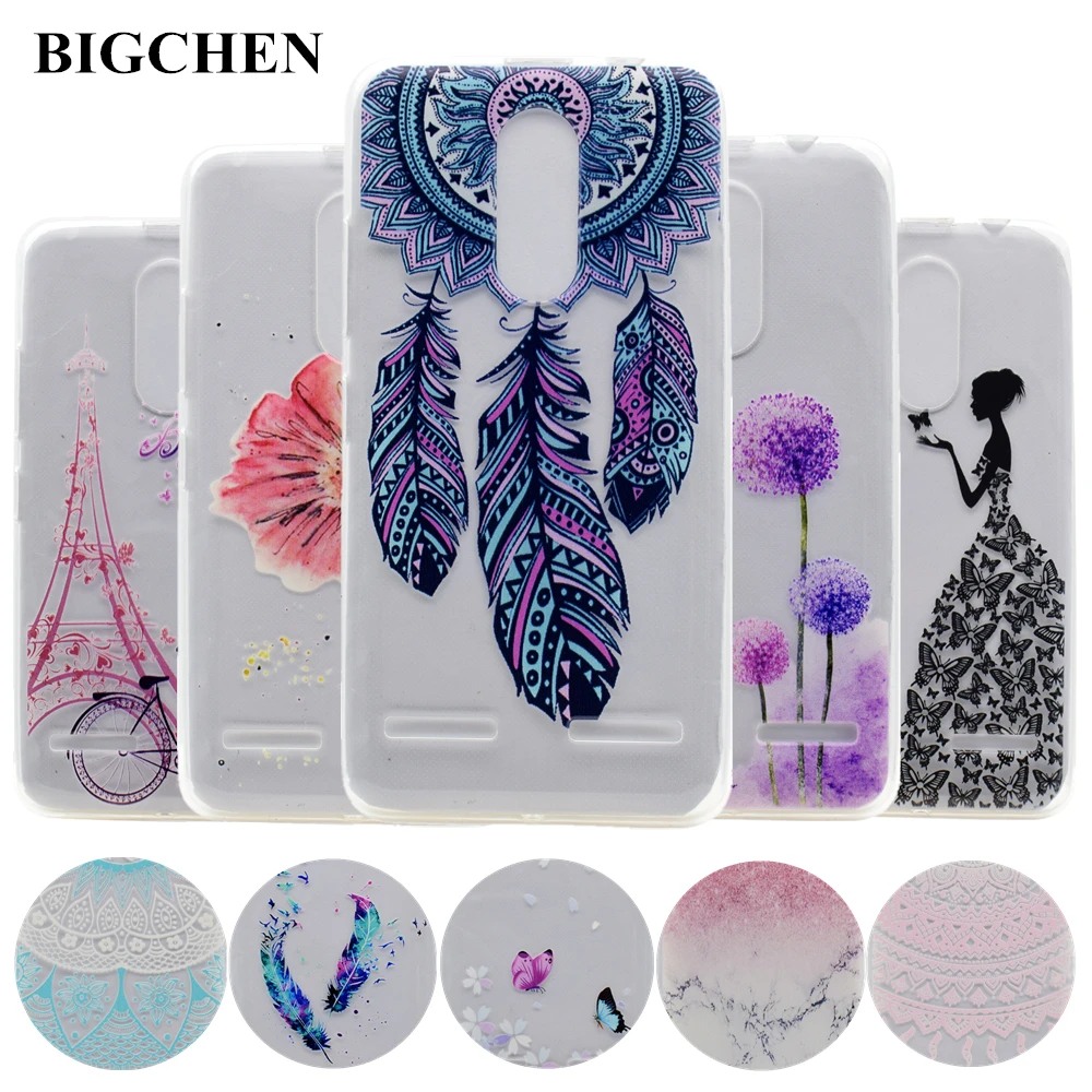

Soft Silicone TPU Case Cover for Lenovo K3 K4 K5 K6 Note K5 Plus Vibe B A1010 P1 P1m Flowers Painting Phone Back Protector
