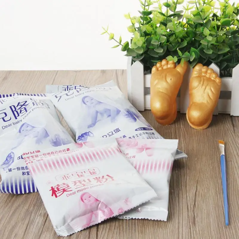 

2018 New Arrival Hand and Foot Clone Powder For Baby Kids 3D Diy Handprint Footprint Plaster Casting Kit