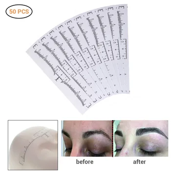 

Disposable Eyebrow Ruler Leaves Sticker Eyebrow Microblading Stencil Tattoo Sticker Positioning Eyebrow Sticker Tool