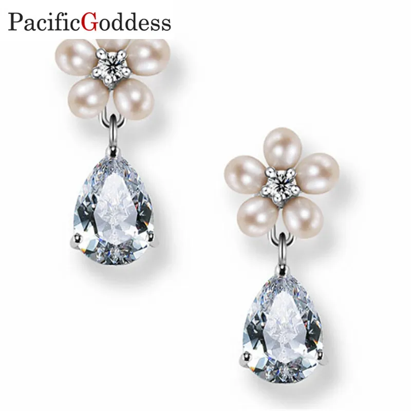 

Pacificgoddess Luxury elegant big earrings geometric earrings bijoux nice earrings pearl earrings
