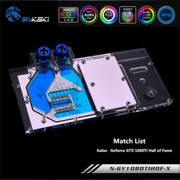 

Bykski N-GY1080TIHOF-X Full Coverage GPU Water Block For GALAX Geforce GTX 1080Ti Hall of Fame Graphics Card Heat sink