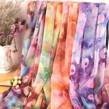 Шифон 30D платье ткань тонкая летняя струящаяся Мягкая шелковистая ткань легкая дышащая танцевальная сцена косплей ткань