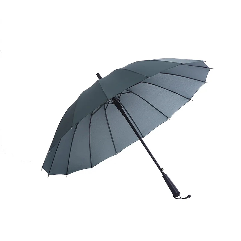 Только Jime усиленный ветрозащитный зонтик дождь женский солнечный и дождливый зонтик одноцветное лобовое стекло увеличение зонтик трость длинная ручка - Цвет: Double Army Green