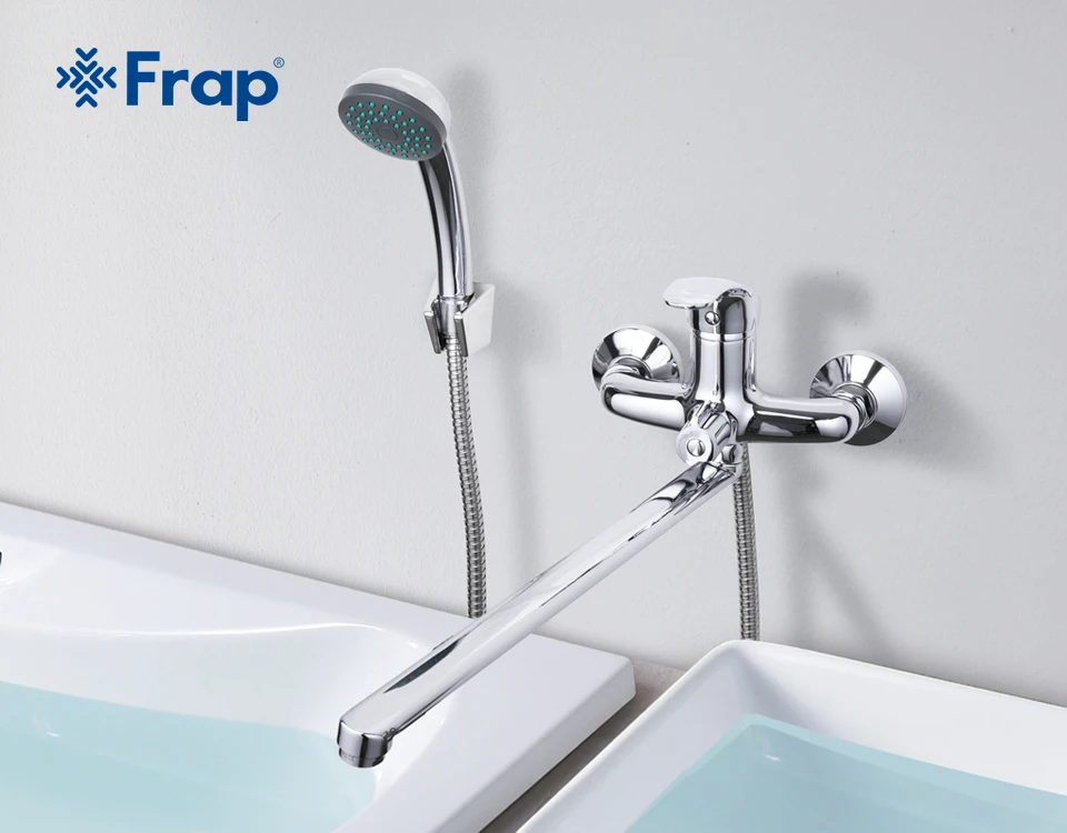 Frap Bathroom Faucet Cold and Hot Water Mixer Chrome Plus mini Bathroom Shower Tap set Brass Vessel Water Tap Mixer F2236+F1036