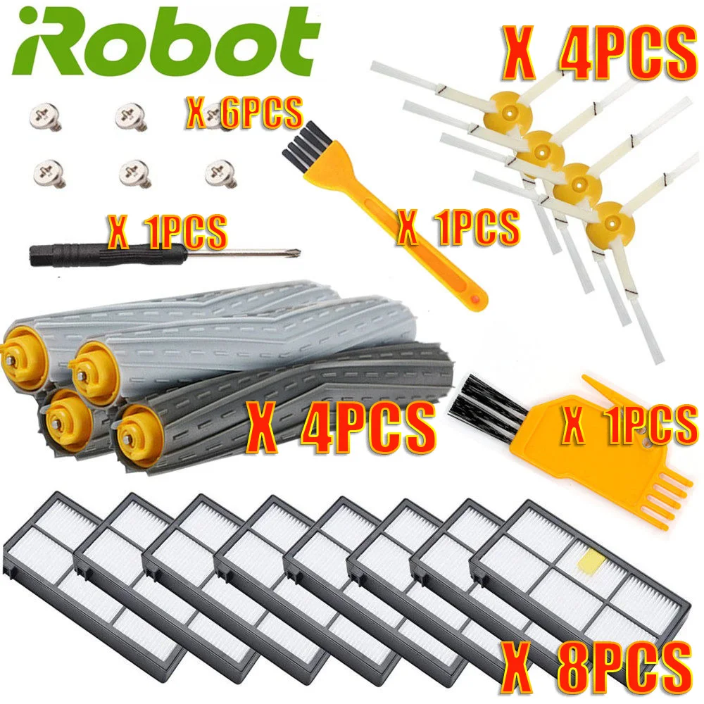 Для IRobot Roomba Запчасти комплект серии 800 860 865 866 870 871 880 885 886 890 900 960 966 980-щетки и фильтры