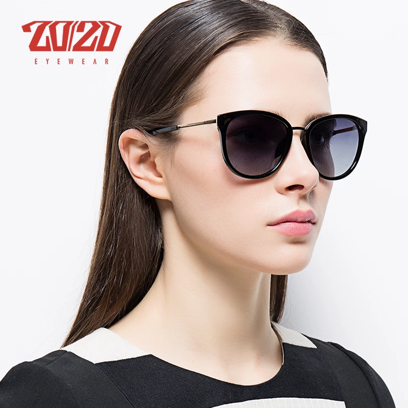 Koop 20 20 Gepolariseerde zonnebril vrouwen Retro Stijl Metalen Frame Zonnebril Beroemde Dame Merk Designer Oculos Feminino 7051