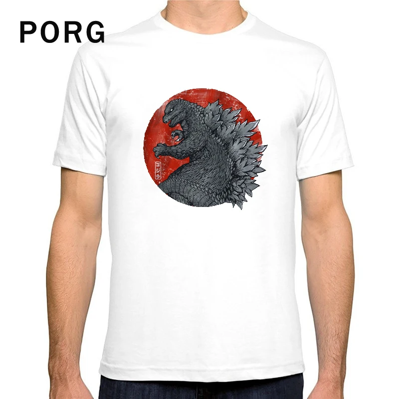

Godzilla Movie Cartoon Tshirt Harajuku Funny Tops&Tees for Men Cotton Fashion Streetwear Short Sleeve T Shirt Men 2019 Summer