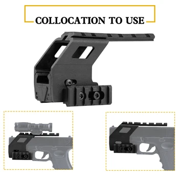 

Universal Pistol Scope Rail Mount with 20mm Picatinny Weaver Rail for Glock Hunting Accessories