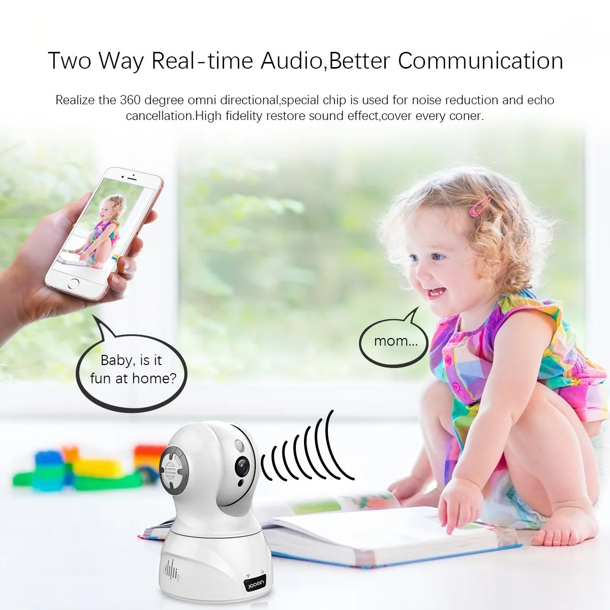  JOOAN 3MP WiFi IP Security Camera Wireless Security Camera System Home Monitor with Two-Way Audio M