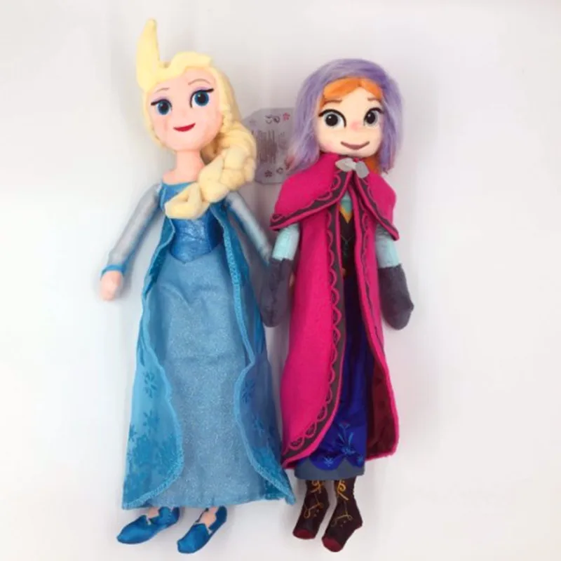 Disney 50 см 2 Снежная королева принцесса Анна Эльза куклы игрушки мягкие плюшевые