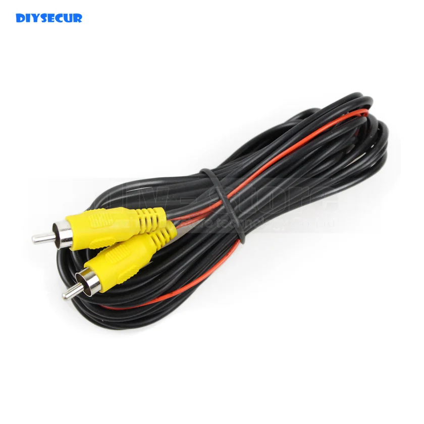 

DIYSECUR 5 Meters AV RCA Extension Cord Video / Signal Cable for Bus / Truck / Car Reversing System + Connector