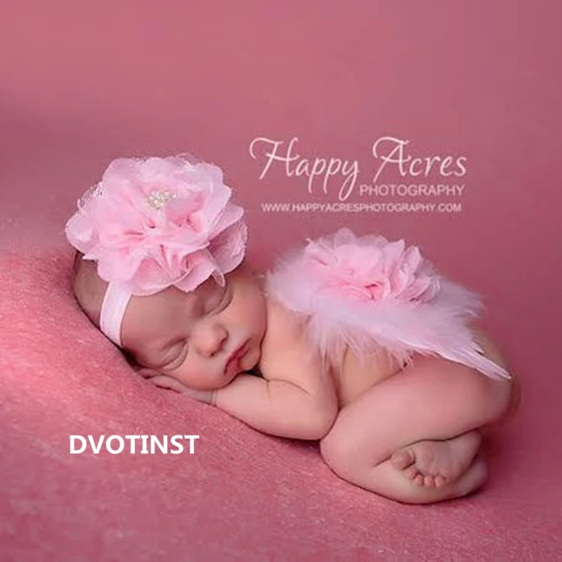 Dvotinst реквизит для фотосъемки новорожденных Детский милый перо Крылья Ангела