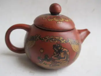 

Elaborate ancient China Jingdezhen clay pornography peapot (Random Pattern)