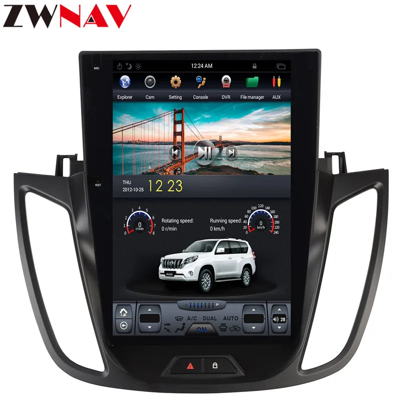 Excellent Tesla style 12.1" BIG Screen Android 7.1 Car gps navigation Head unit For Ford Kuga/Escape 2013+ radio multimedia stereo no dvd 3