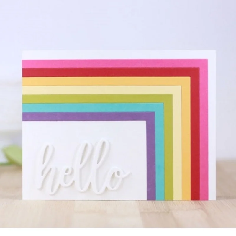 

Rectangle Frame Layers Pattern Metal Cutting Dies Stencil Scrapbook Album Embossing For Gift Card Making Handcrafts 2019