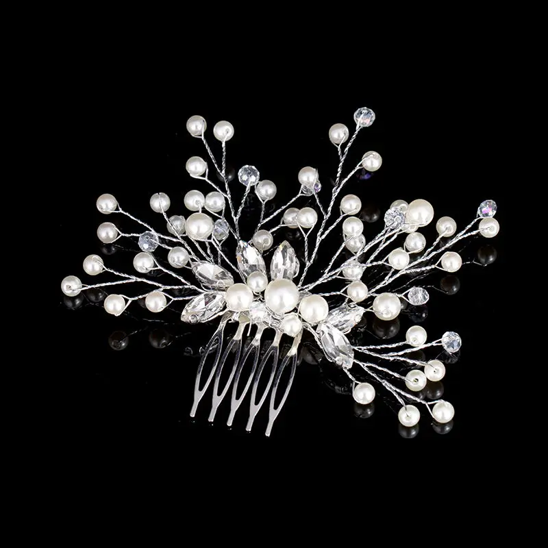 1PCS 2017 Bride font b Hair b font Accessories Silver Plated Handmade Wedding font b Hair
