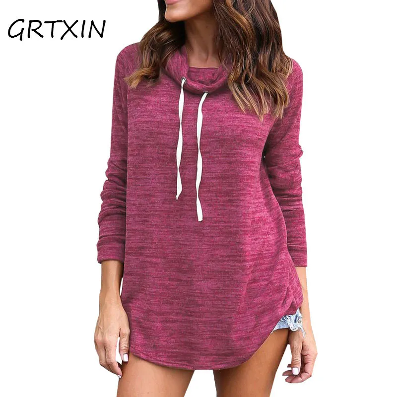 

2019 New Women Hoodies Casual Long Sleeve Round Neck Hoodies Sweatshirt European Style Apparel Pullover Sudaderas Mujer