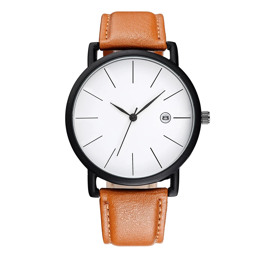 BSL1040 BAOSAILI Clean Popular Leather Strap Unisex Men Women Wrist Watch with Calender Waterproof life
