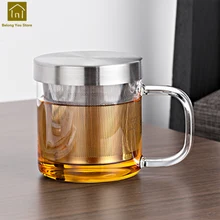 Персонализированные очки для офиса чайные крышки для бутылок для воды прозрачный фильтр чайный Кубок Copas De Vidrio кувшин Cam бардак воды чашки LKE112