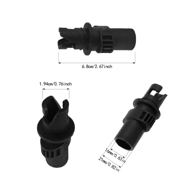 Kaufe 1PC Schwarz PVC Nylon Luft Ventil Kappen Schraube Schlauch Adapter  Floß Fuß Pumpe Schlauchboot Anschluss Angeln Kajak Wasser sport Werkzeuge