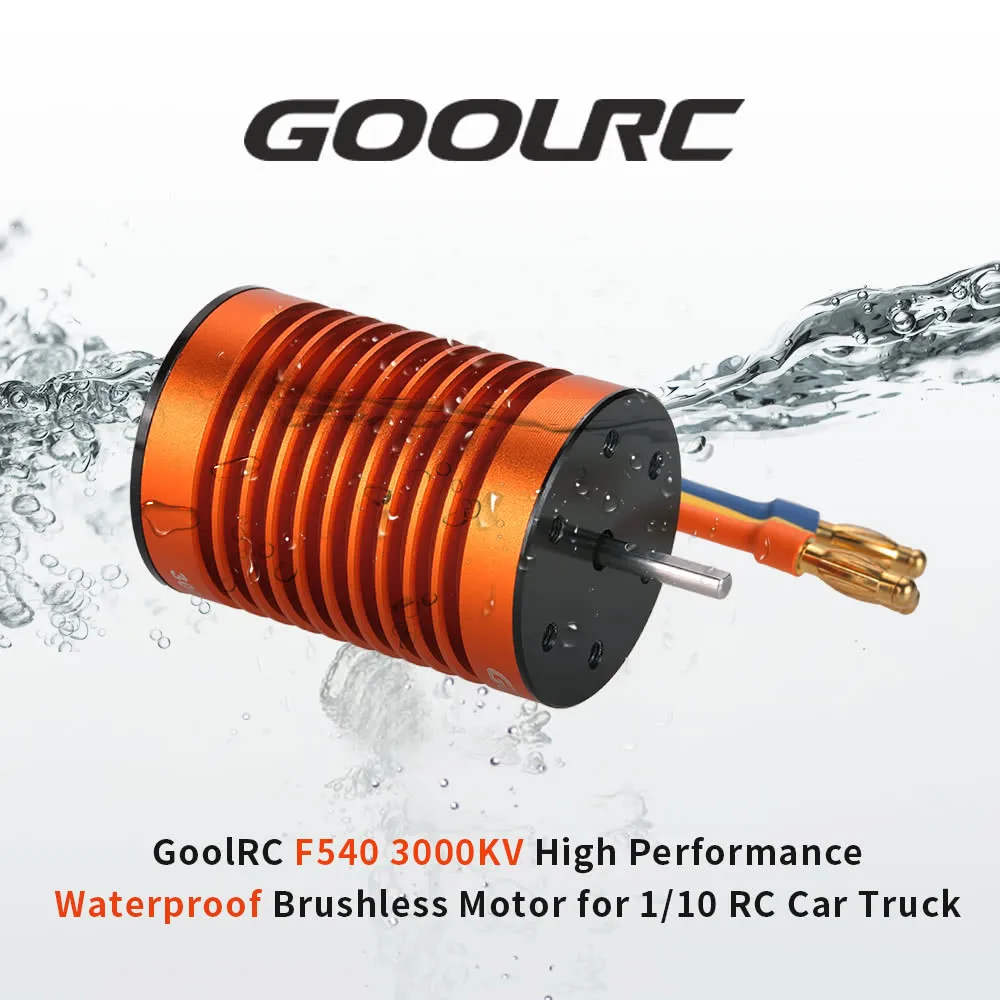 

GoolRC Waterproof F540 3000KV Upgrade Brushless Motor with 45A ESC Combo Set for 1/10 RC Car Truck Parts