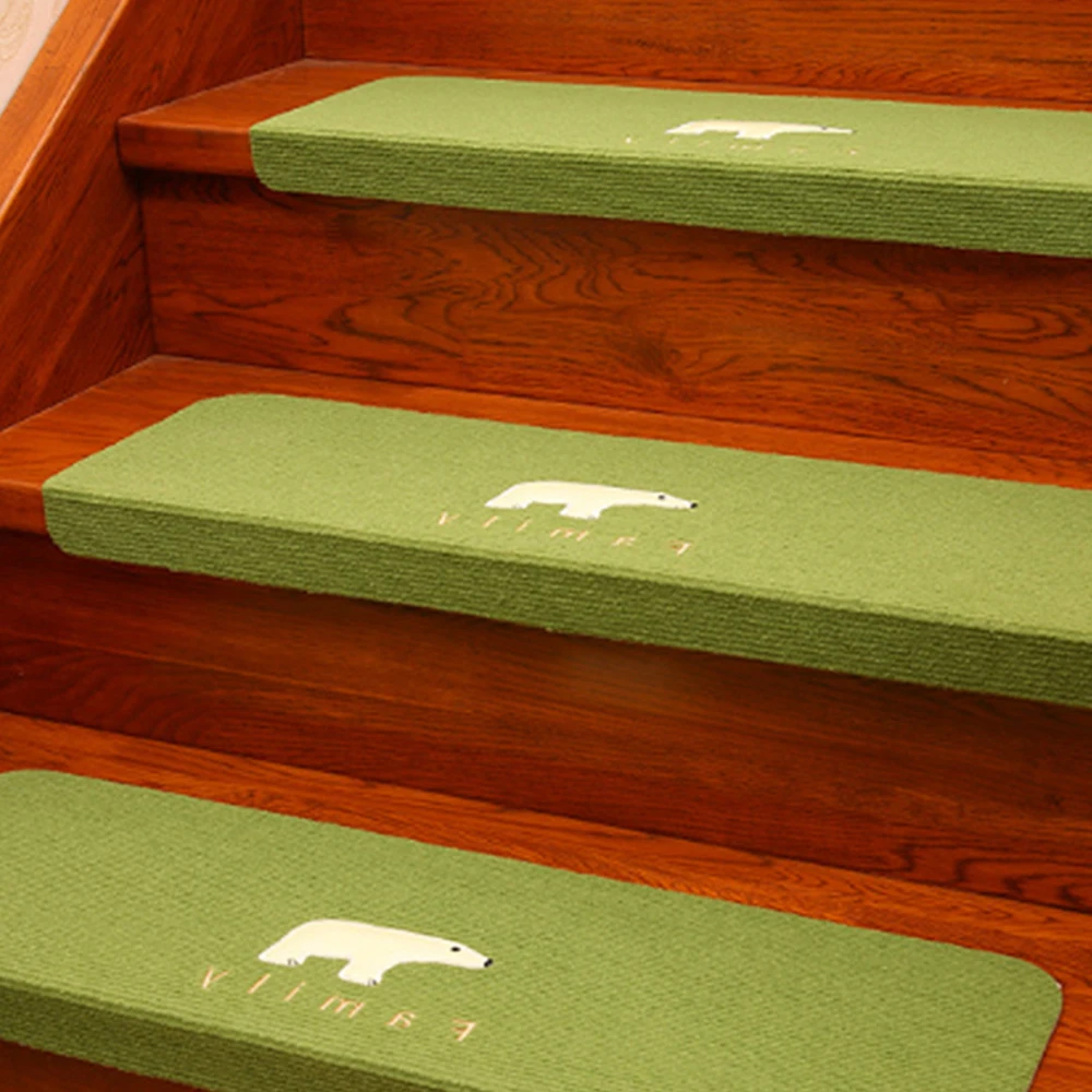 Carpet Stair Treads Non Slip Luminous Floor Covers Step Mats Rotary Staircase Carpets Pattern Glow Stair Treads Protector Mats