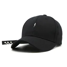 Весенняя и Осенняя бейсбольная Кепка с вышивкой молнии с длинным ремешком, железное кольцо, предварительно изогнутый козырек, остроконечная Кепка в стиле хип-хоп для женщин и мужчин