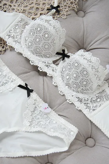 Комплект женского кружевного нижнего белья с вышивкой чашка A B C D 32 38 D|bra set|ultra-thin