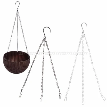 

3 Point Garden Basket Iron Hanging Chains Flower Planter Pots Holder Replacement