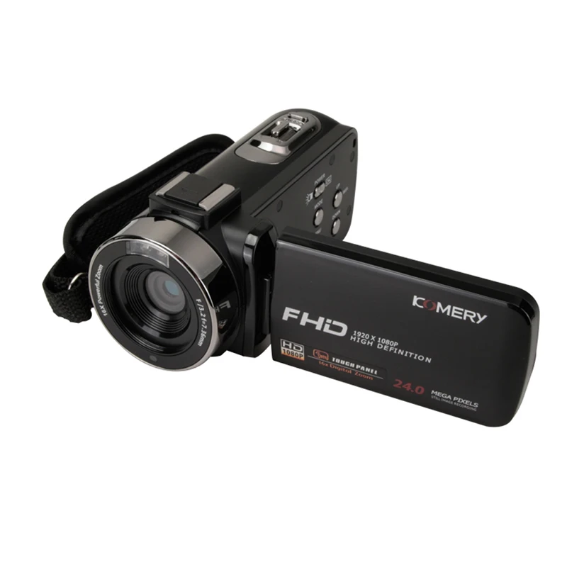 KOMERY Новое поступление видеокамера 3,0 дюймов ips HD сенсорный экран настоящая 1080 P оригинальная цифровая камера s и видеорегистратор