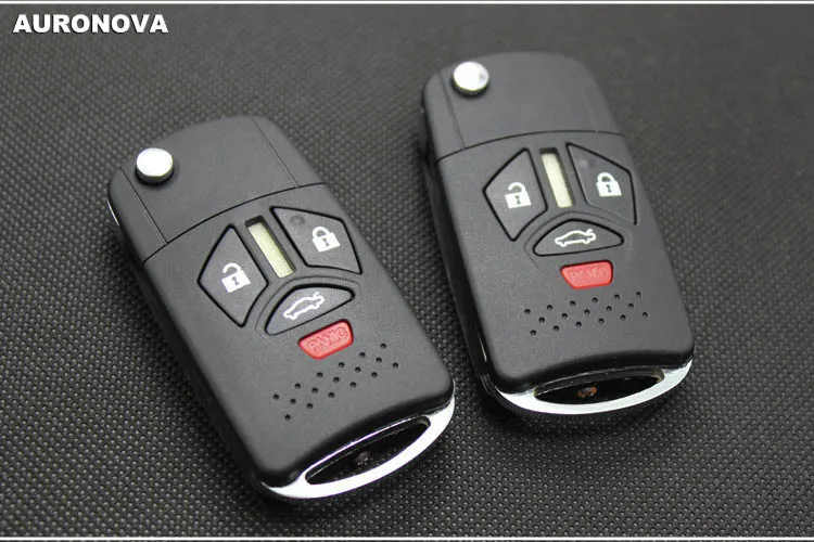 Auronva новое обновление флип складной ключ оболочки для Mitsubishi Eclipse 3+ 1 кнопки модифицированный чехол для дистанционного ключа от машины