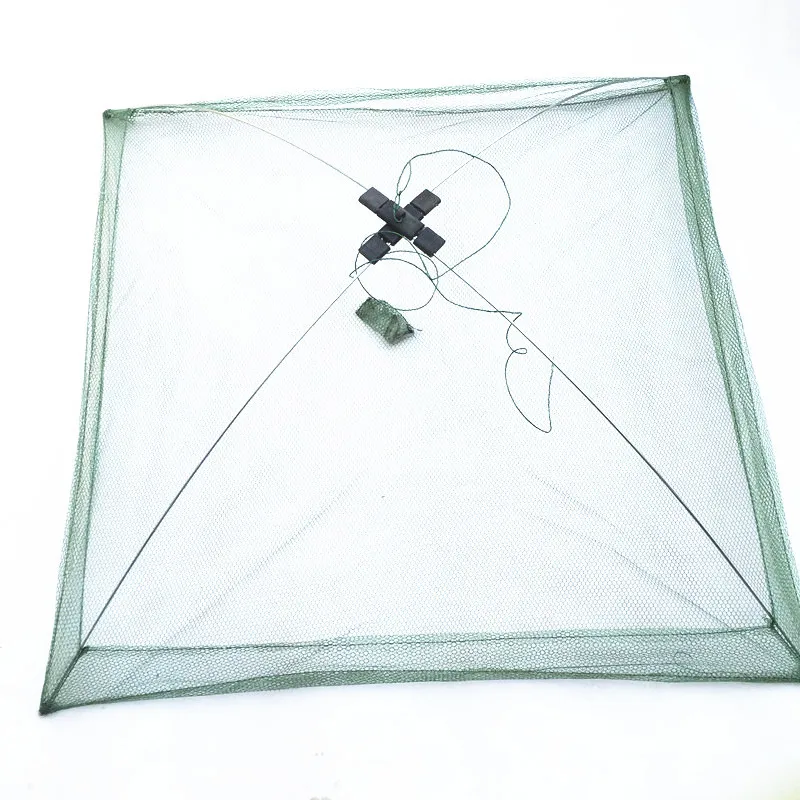 60x60cm 80x80cm 100x100cm Square Fishing Landing Net Trap Network for Catching Shrimp Crab Small Fishes Fishing Tool (1)