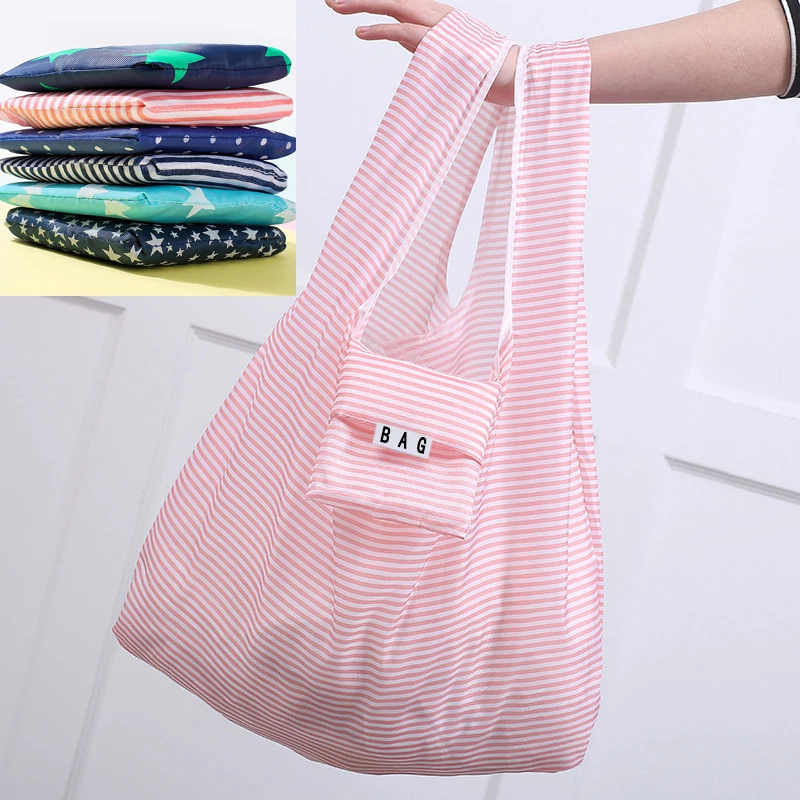 

Portable Waterproof Square Storage Bags Folding Shopping Bag Small Square Environmental Protection Bag